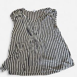 Old Navy MATERNITY Black and White Striped Blouse